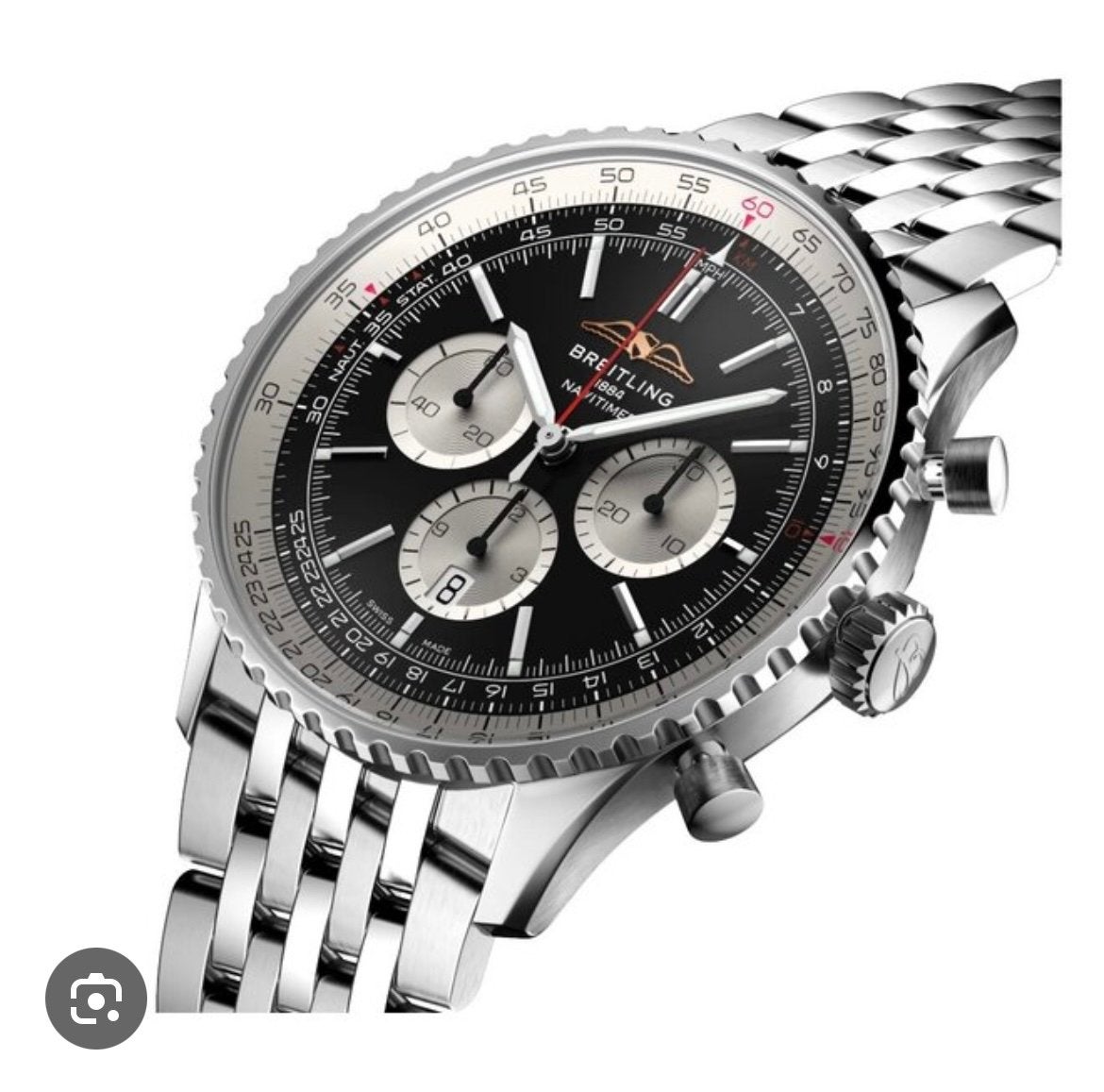 Breitling Navitimer B01 Chronograaf 46mm Herenhorloge, Staal, Breitling, Polshorloge, Ophalen of Verzenden