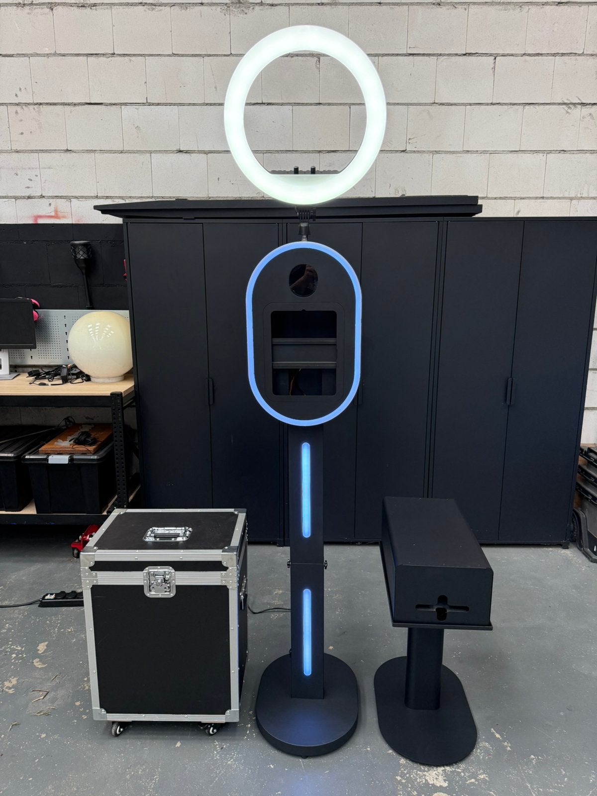 DSLR Photobooth set incl Led, flightcase en printerstandaard, Ophalen, Zo goed als nieuw