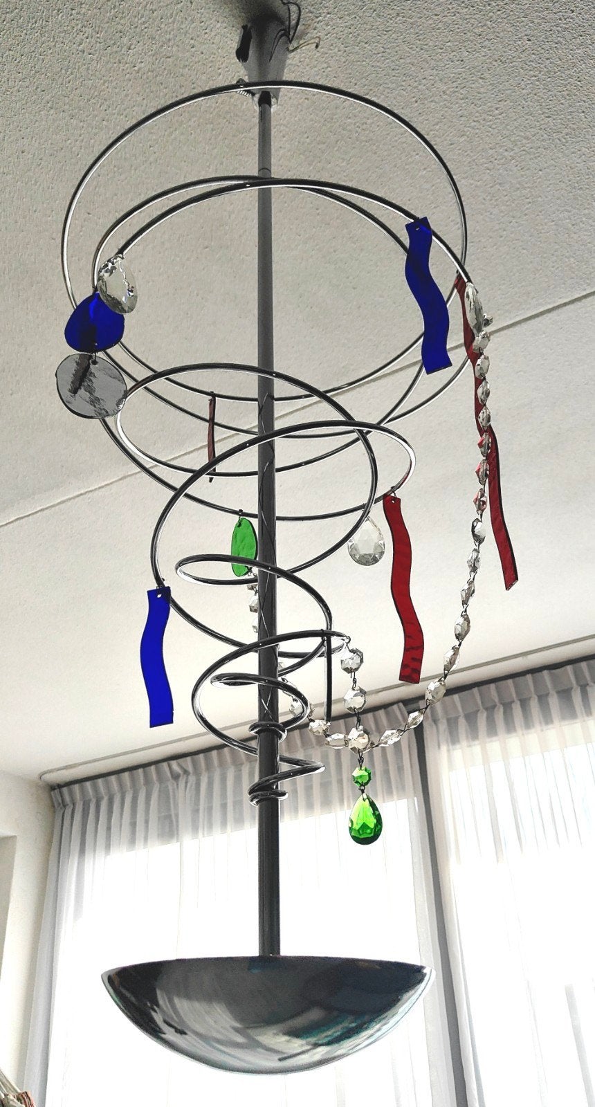 Artemide Ilione Melissa Sibilla hanglamp Toni Cordero, Ophalen, B22 (Bajonetsluiting), Gebruikt, Italiaans Postmodernisme en de Memphis-beweging