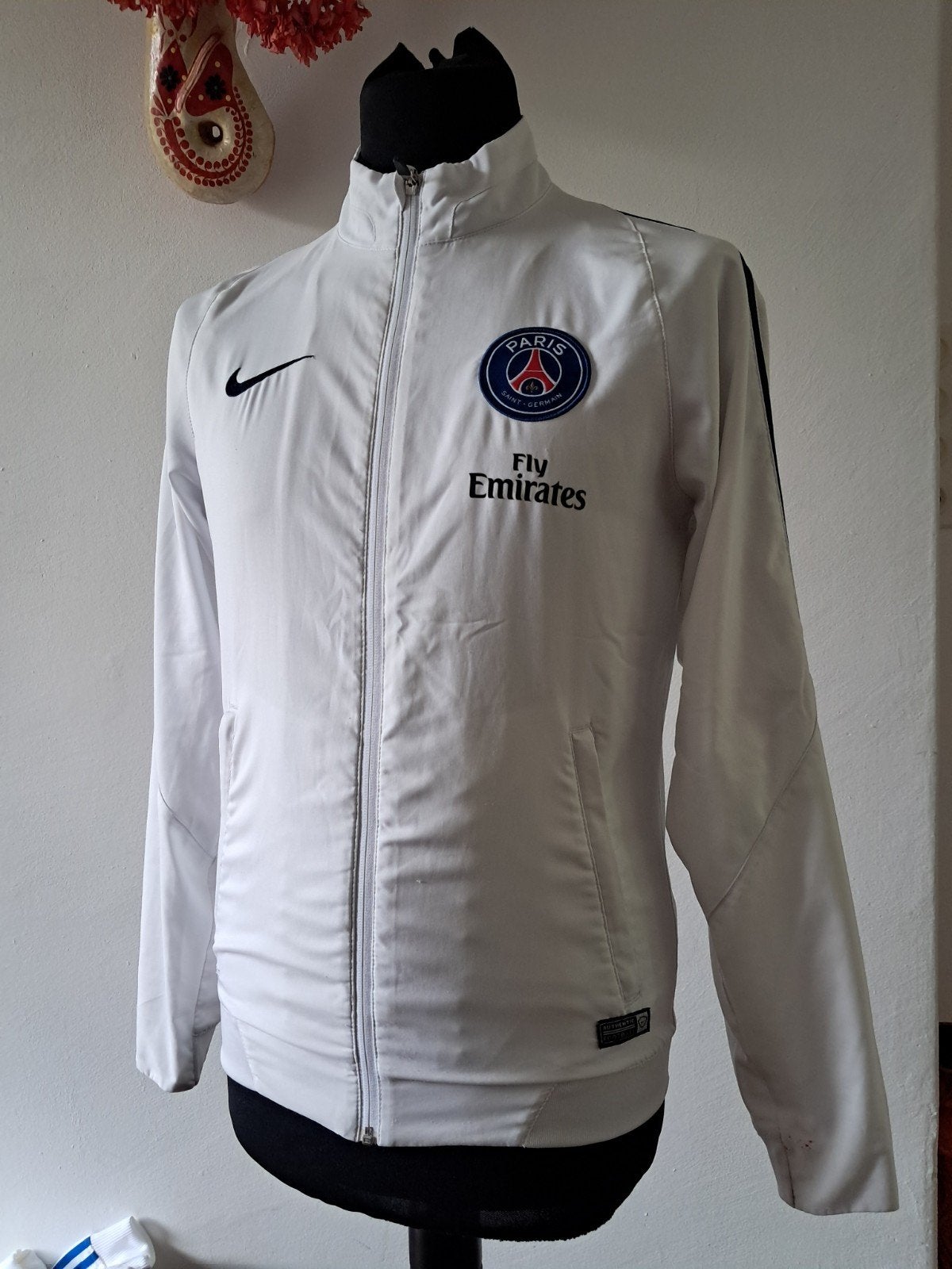 Nike PSG Trainingsjack - Wit - Maat S, Maat 48/50 (M), Wit, Nike, Ophalen of Verzenden