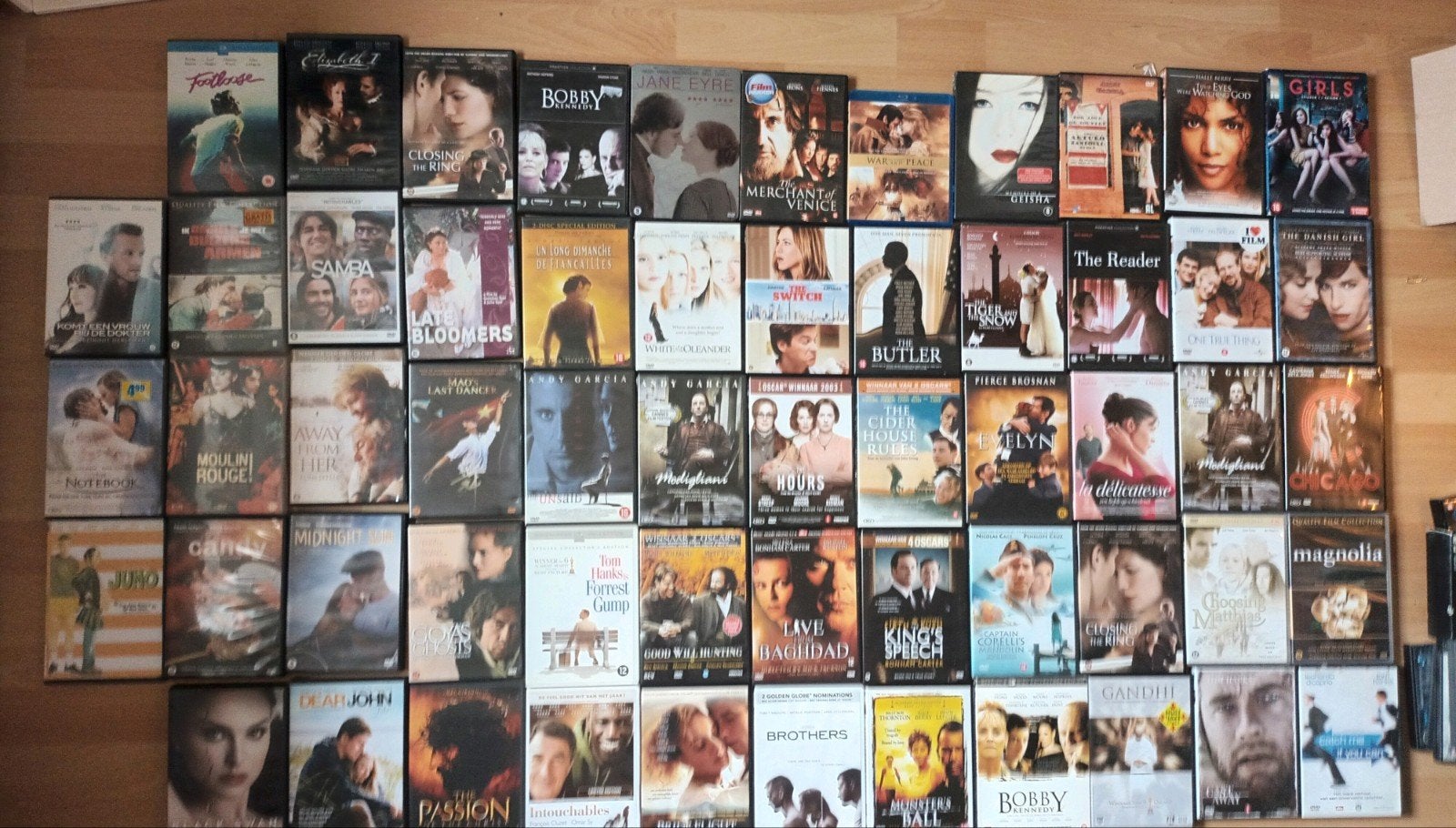 Grote collectie 60 dvd films - Drama en romantiek, Overige genres, Nederlands, Inclusief doosje, Ophalen of Verzenden