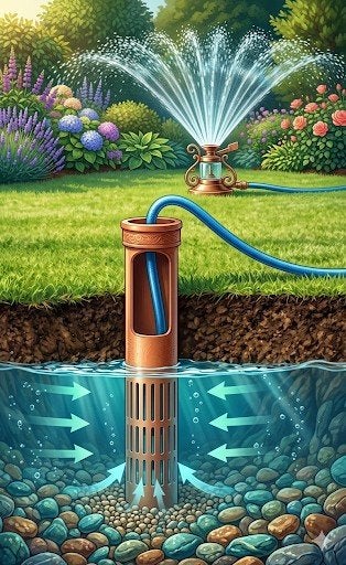 Puls, puntstuk, waterbron, sproeien, Tuin en Terras, Ophalen