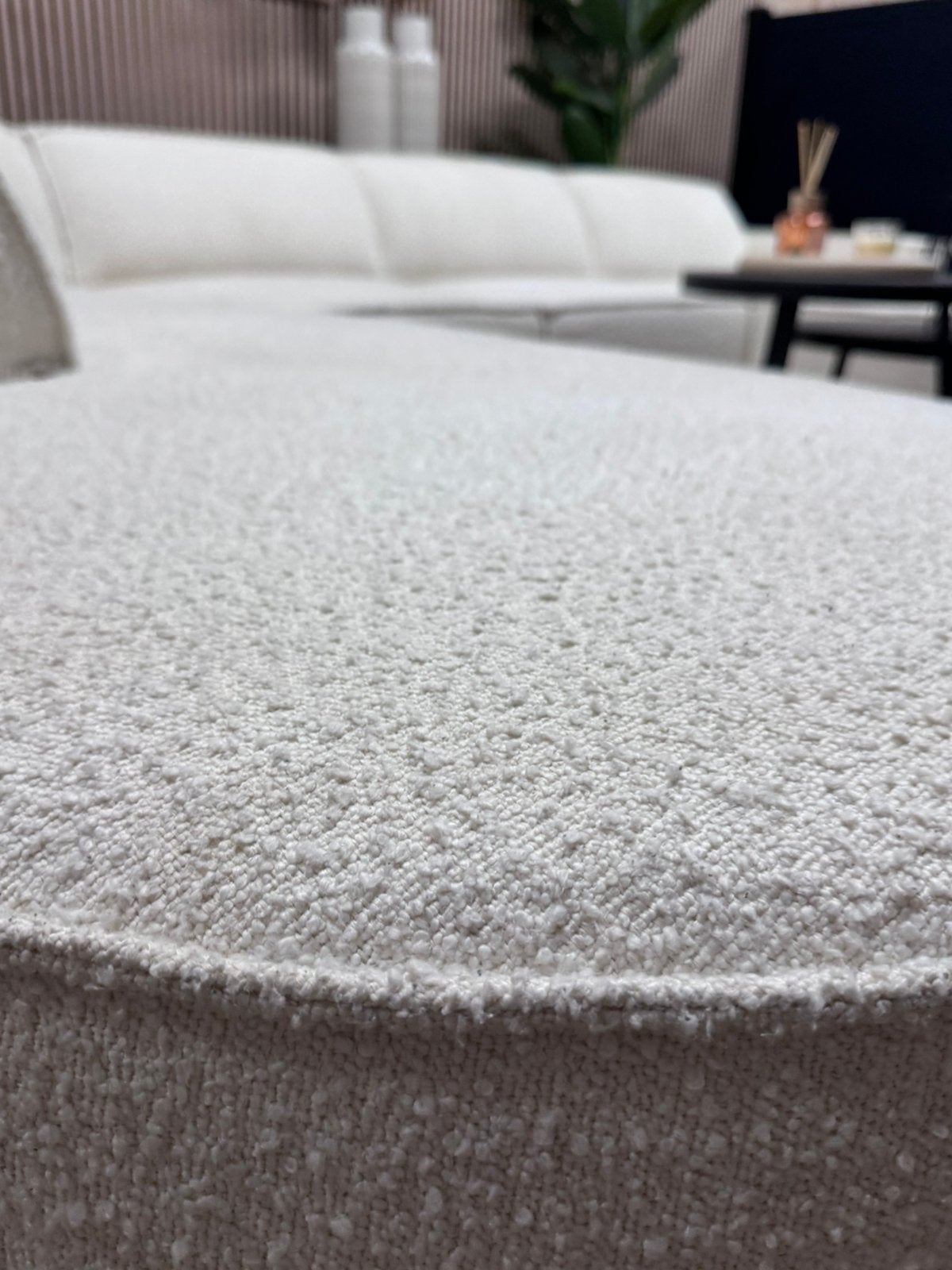 ZGAN Luxe Boucle MICADONI U-Bank - Off White - 370cm, Luxe modulaire elementen u bank hoekbank boucle japandi, -, -, Hoekbank