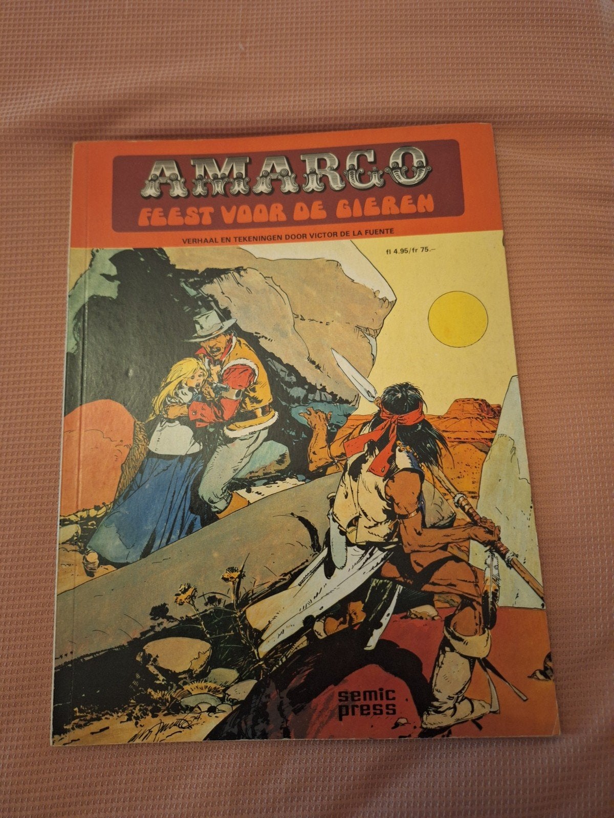 Stripboek Amarco - feest voor de gieren., Ophalen of Verzenden