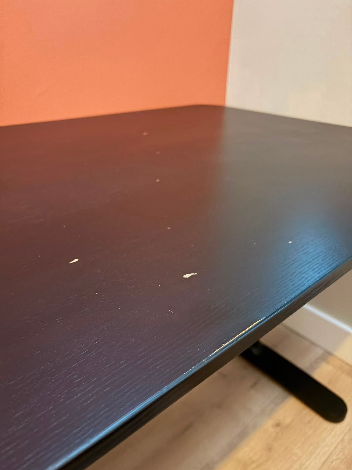 Zwart bureau IKEA 160X80 cm, Ophalen, Gebruikt, IKEA, Zwart