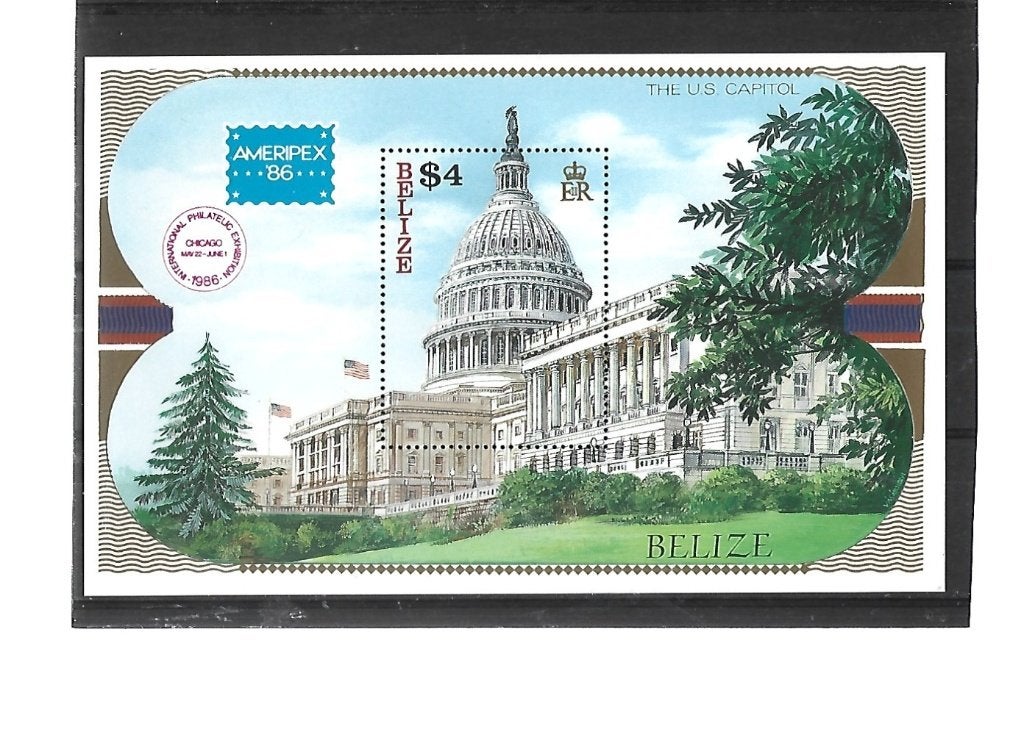 NR 543 BELIZE BLOK POSTFRIS, Postzegels en Munten, Verzenden, Postfris, Midden-Amerika