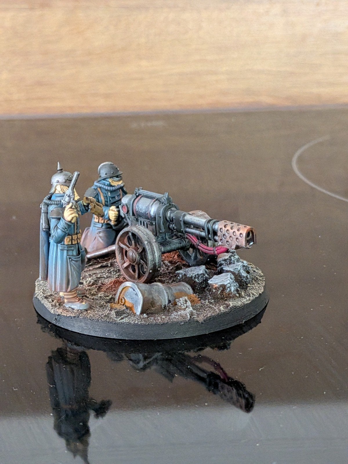 Death Korps of Krieg Heavy Flamer Team (Astra Militarum), Hobby en Vrije tijd, Wargaming, Ophalen, Figuurtje(s), Geverfd, Nieuw
