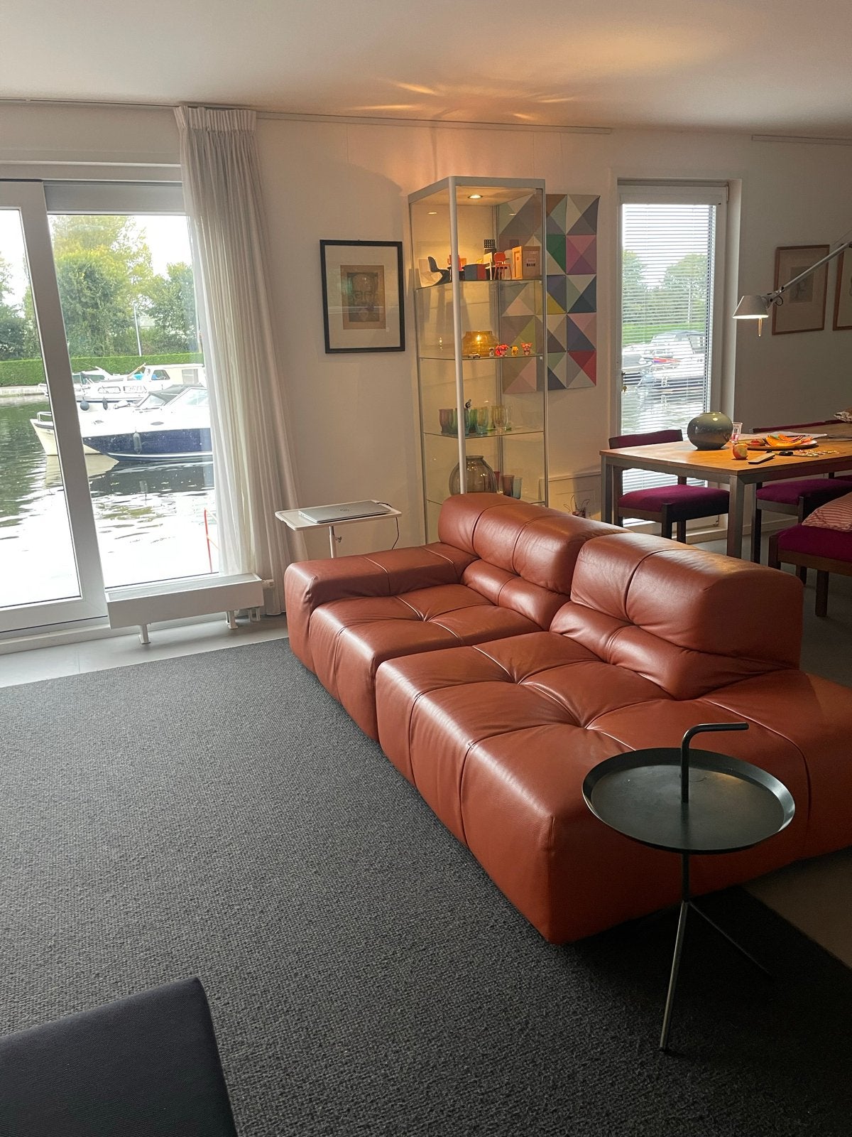 B&B Italia Tufty-Time bank - Cognacbruin leer, Ophalen, 250 tot 300 cm, B&B eames artifort sede togo hay vitra, 100 tot 125 cm