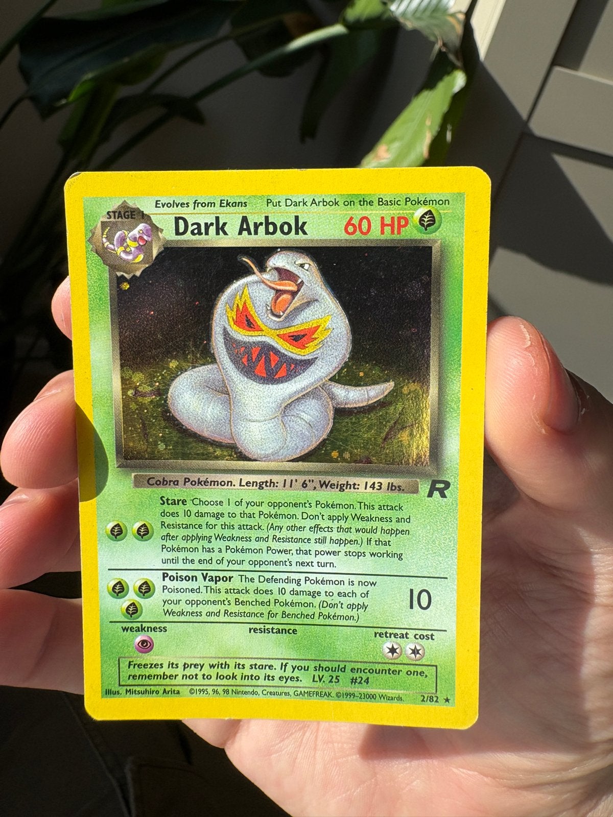 Dark Arbok Team Rocket Holo (2/82) LP, Ophalen, Gebruikt, Losse kaart, Foil