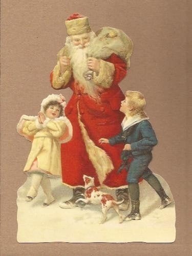 Kindjes bij de Kerstman poezieplaatjes 5137, Verzamelen, Ophalen of Verzenden