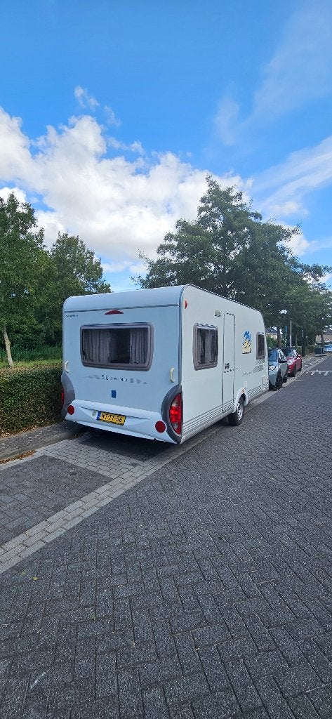 Knaus Sudwind 450FU 2006 voortent Frans bed rondzit, Caravans en Kamperen, Rondzit, Frans bed, Particulier, 4 tot 5 meter