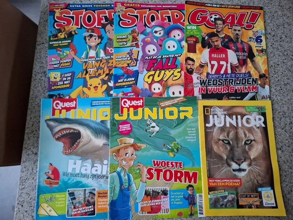 QUEST JUNIOR 2X NATIONAL GEOGRAPHIC JUNIOR 1X, STOER 2X, Boeken, Tijdschriften en Kranten, Ophalen of Verzenden, Zo goed als nieuw