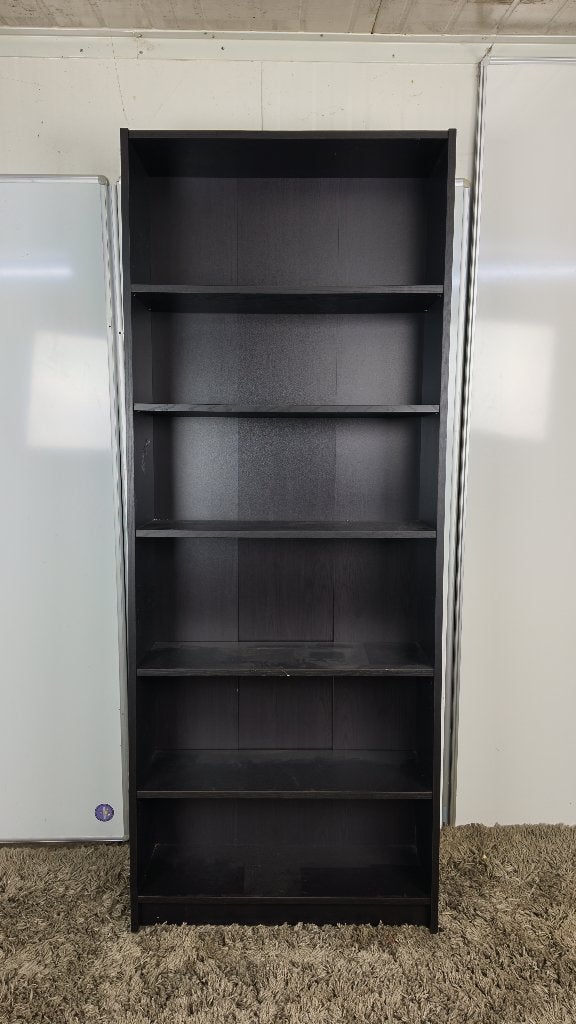 IKEA BILLY boekenkast zwartbruin 80 x 28 x 202 cm, Ophalen, Met plank(en), Gebruikt, 200 cm of meer