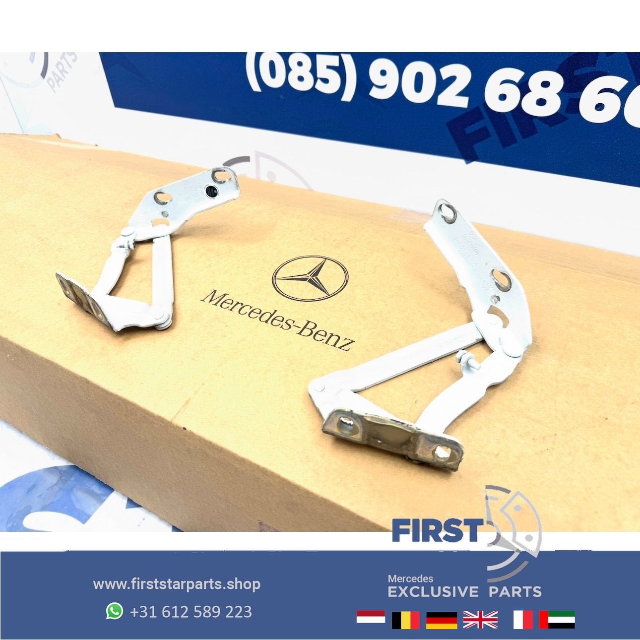 W906 MOTORKAP SCHARNIEREN SET Mercedes SPRINTER A9067500121, Gebruikt, -, Ophalen of Verzenden, -