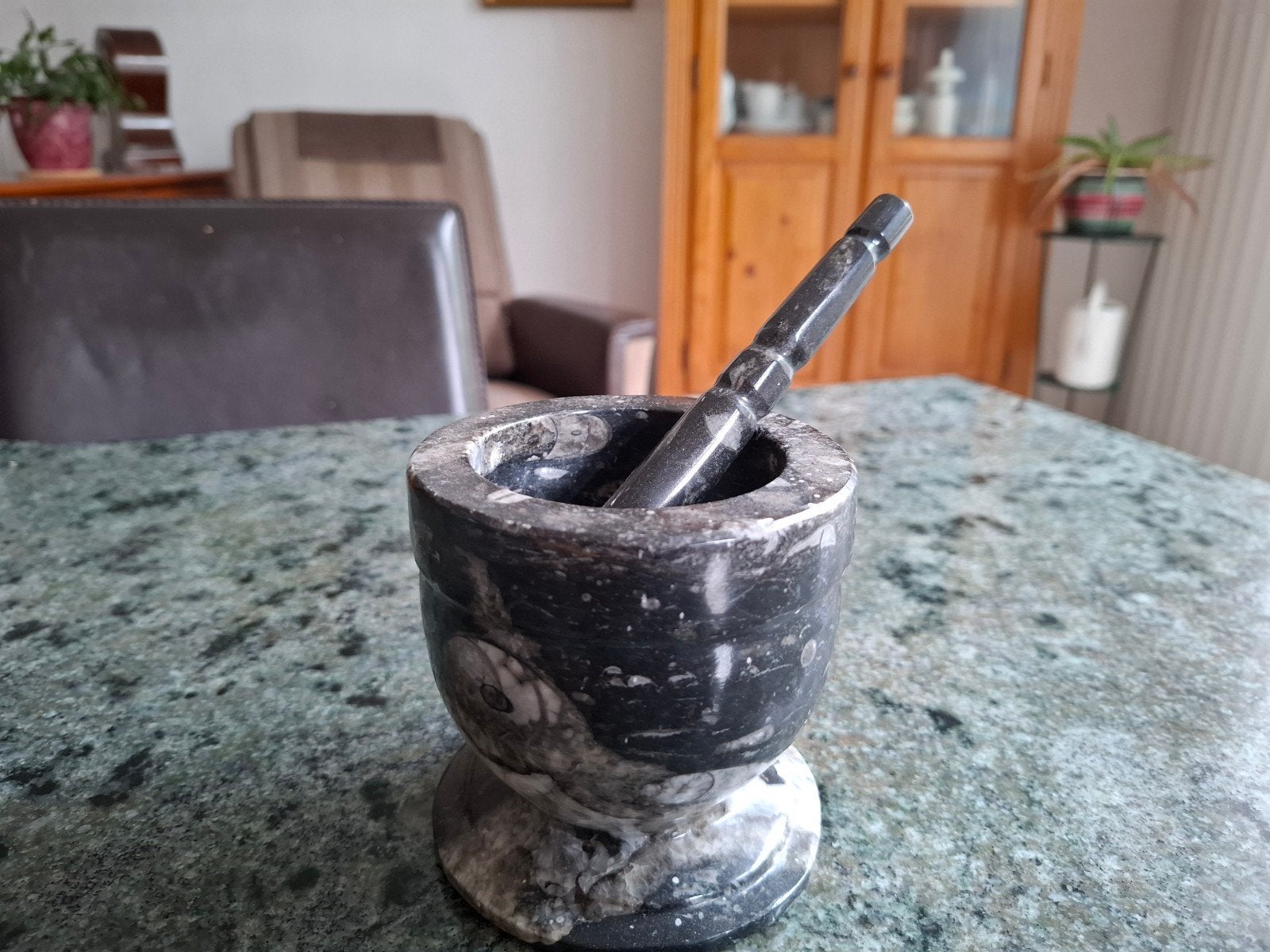 mooie vijzel met stamper : als nieuw, Ophalen, Zo goed als nieuw
