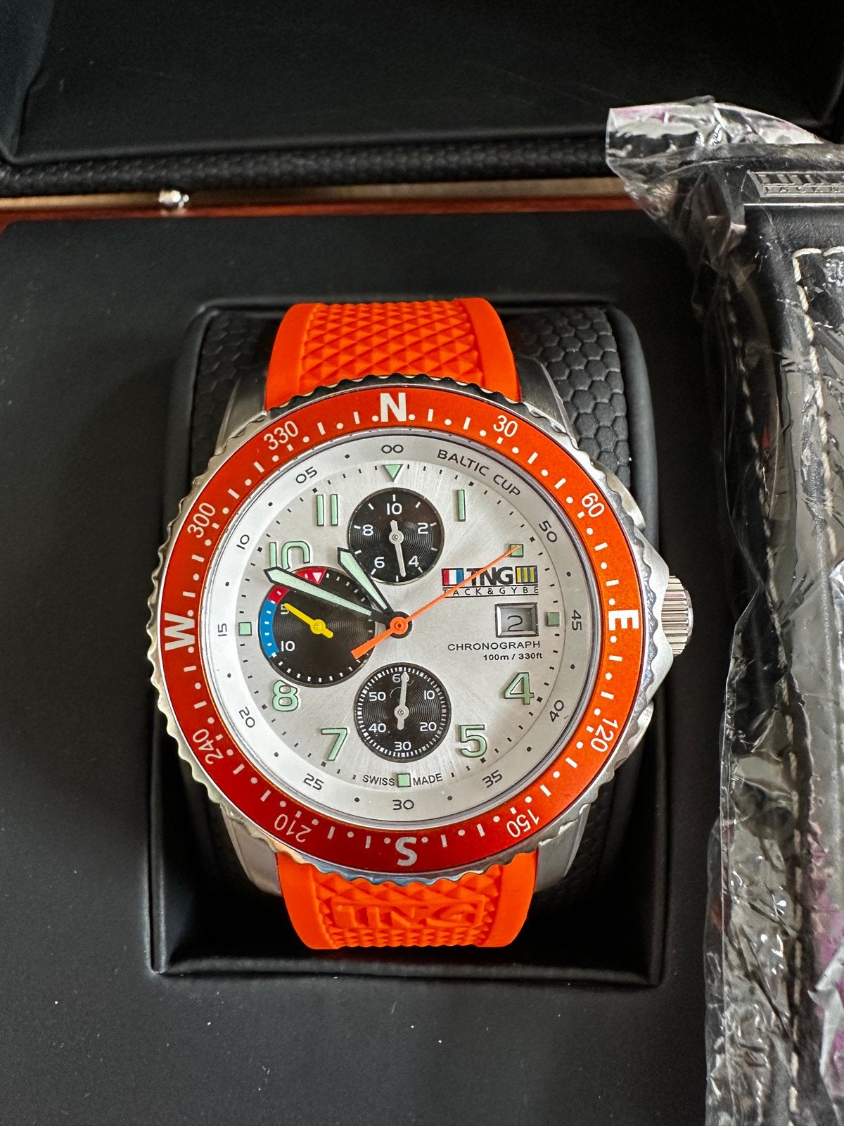 TNG Swiss Watches Baltic Cup Chronograaf, Sieraden, Tassen en Uiterlijk, Horloges | Heren, Overige merken, Staal, Verzenden, Polshorloge