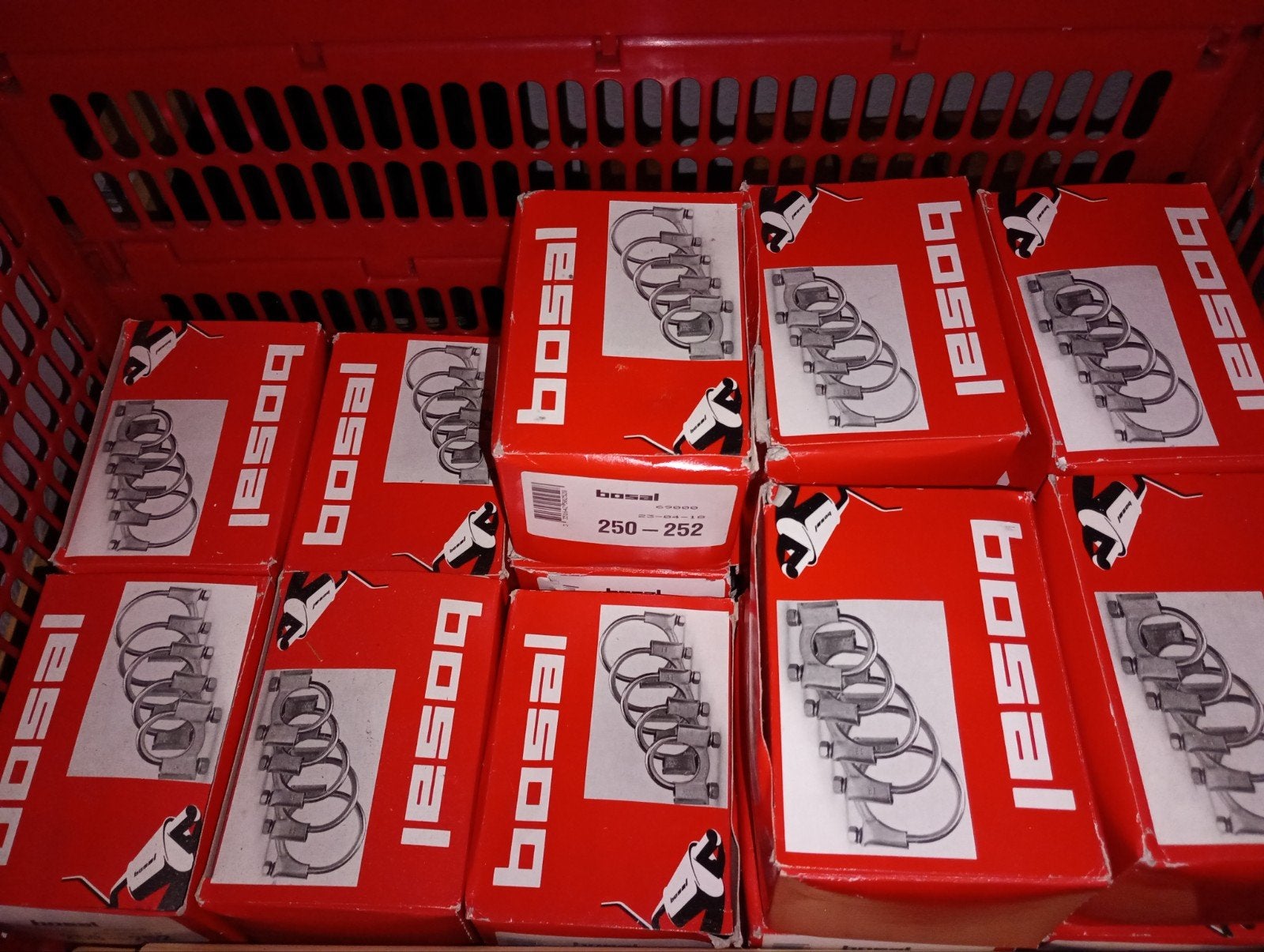 15 doosjes Bosal uitlaatklemmen, nieuw (150 stuks), Ophalen of Verzenden, Nieuw