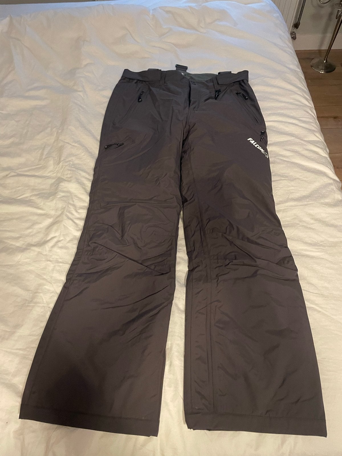 Falcon skibroek - Maat XL - grijs - Zo goed als nieuw, Ophalen, Zo goed als nieuw, Broek