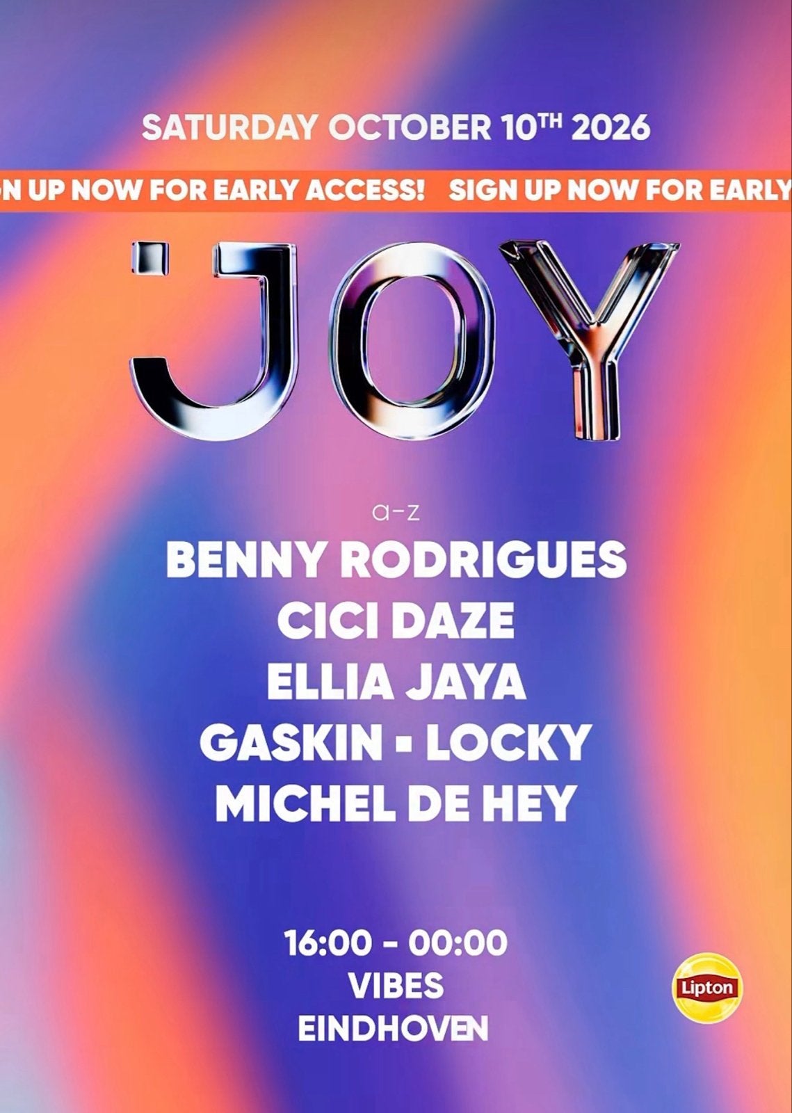 2 tickets Joy Vibes Eindhoven, Tickets en Kaartjes, Twee personen