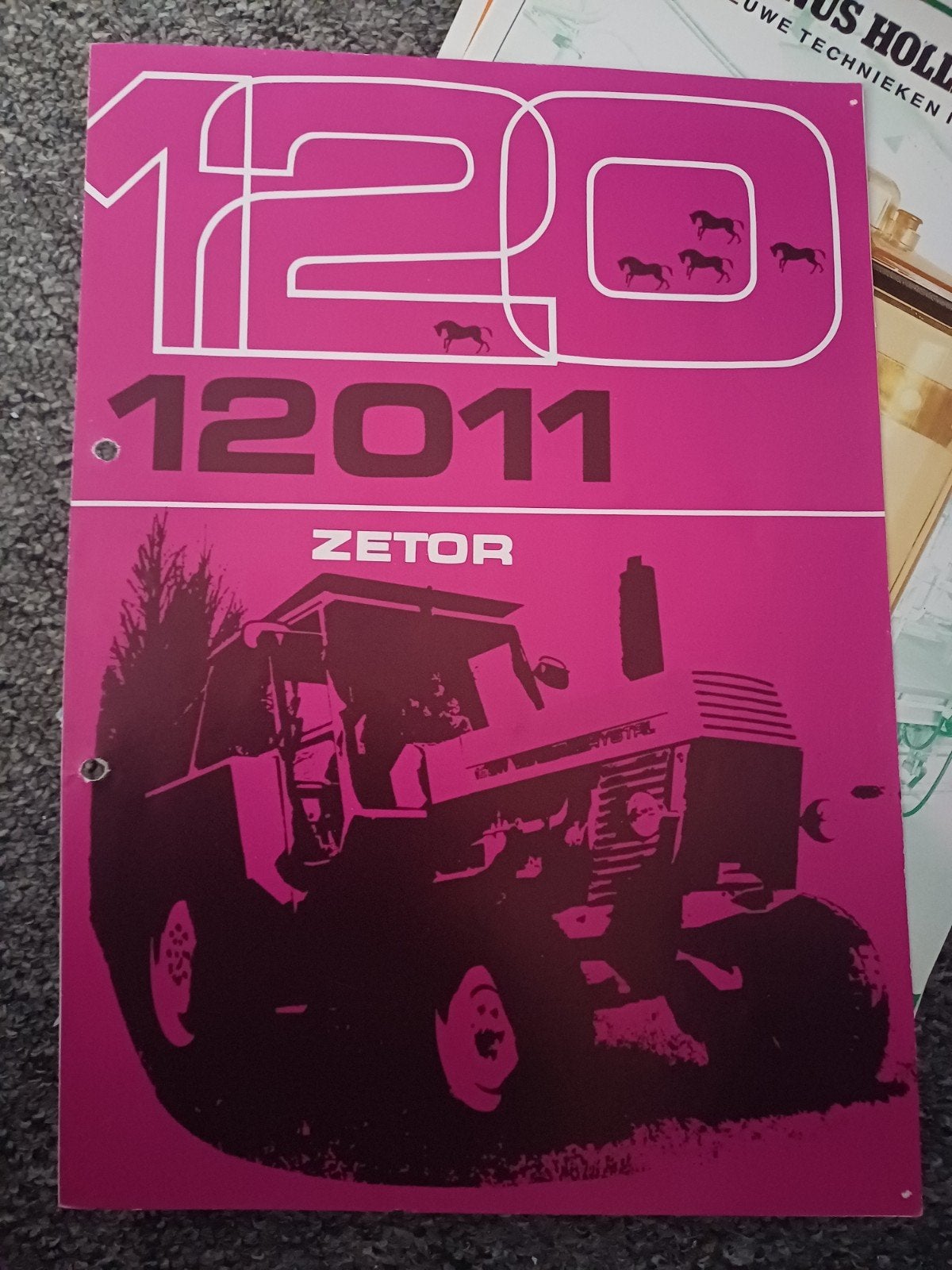 aangeboden  Zetor  trekker  folder, Ophalen of Verzenden, Gelezen, Folder