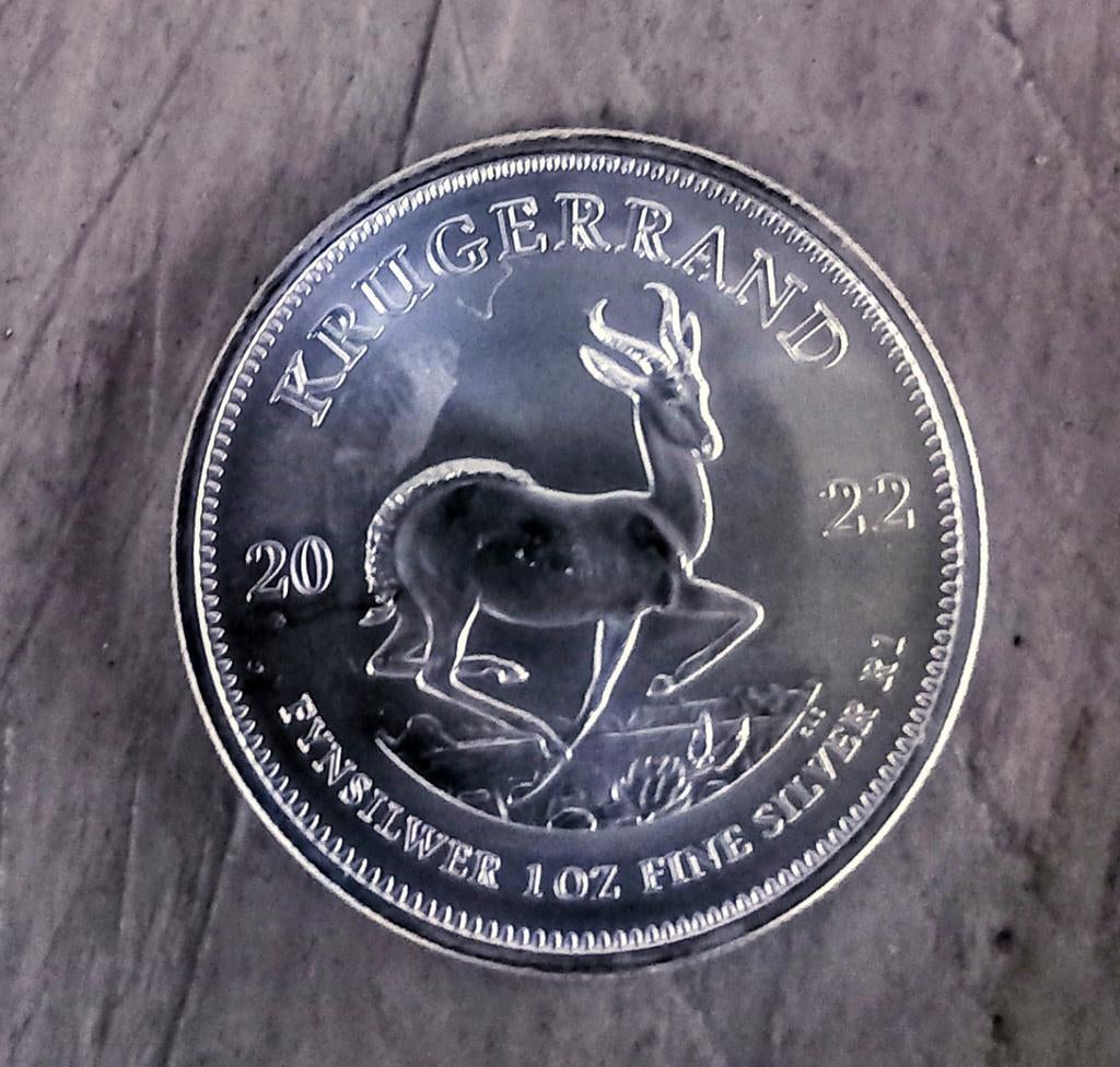Zilveren Krugerrand 1 oz Fynsilwer 2022, Ophalen, Zuidoost-Azië, Losse munt, Zilver