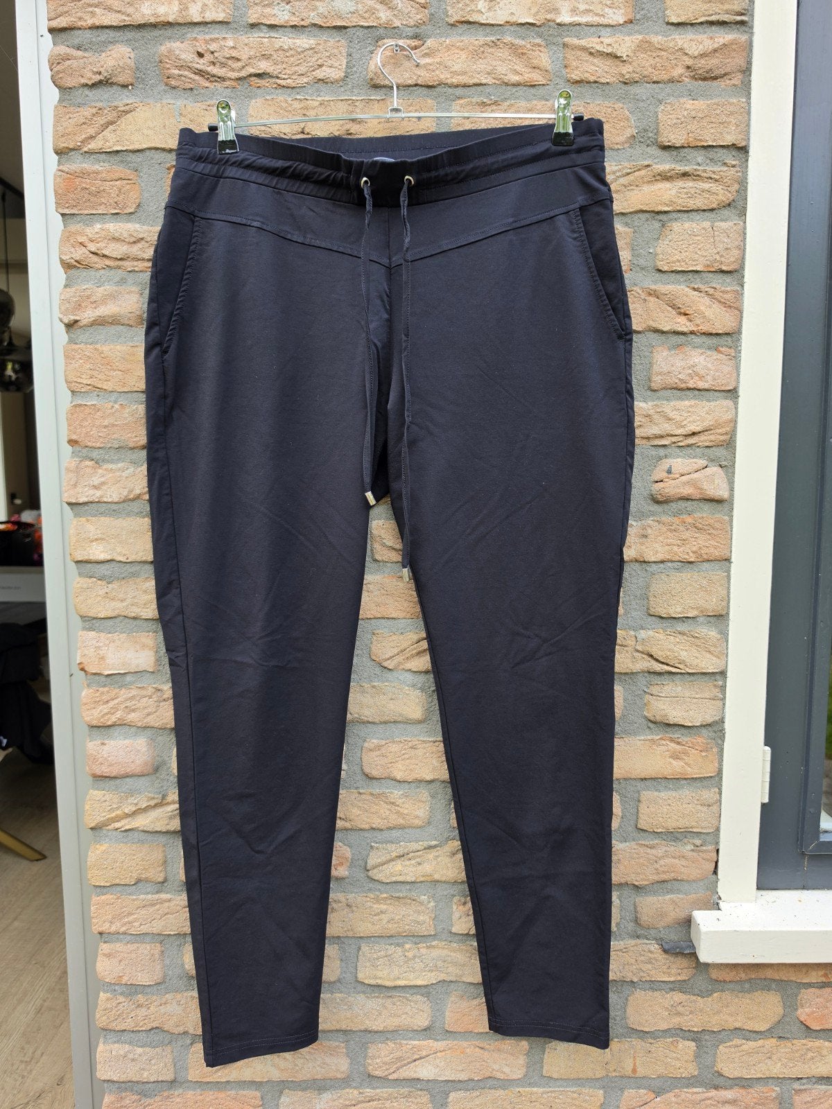 &co woman Penny broek van zwarte travelstof, Maat 46/48 (XL) of groter, Ophalen of Verzenden, Lang, Gedragen