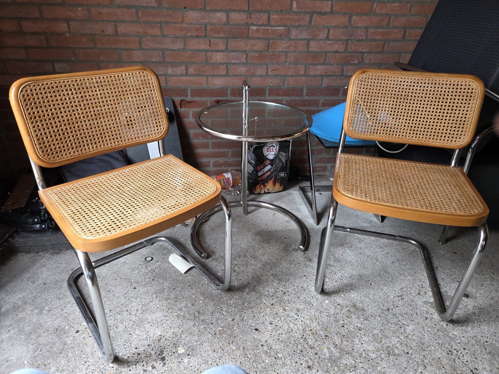 2x Cesca webbing stoelen, Ophalen, Twee