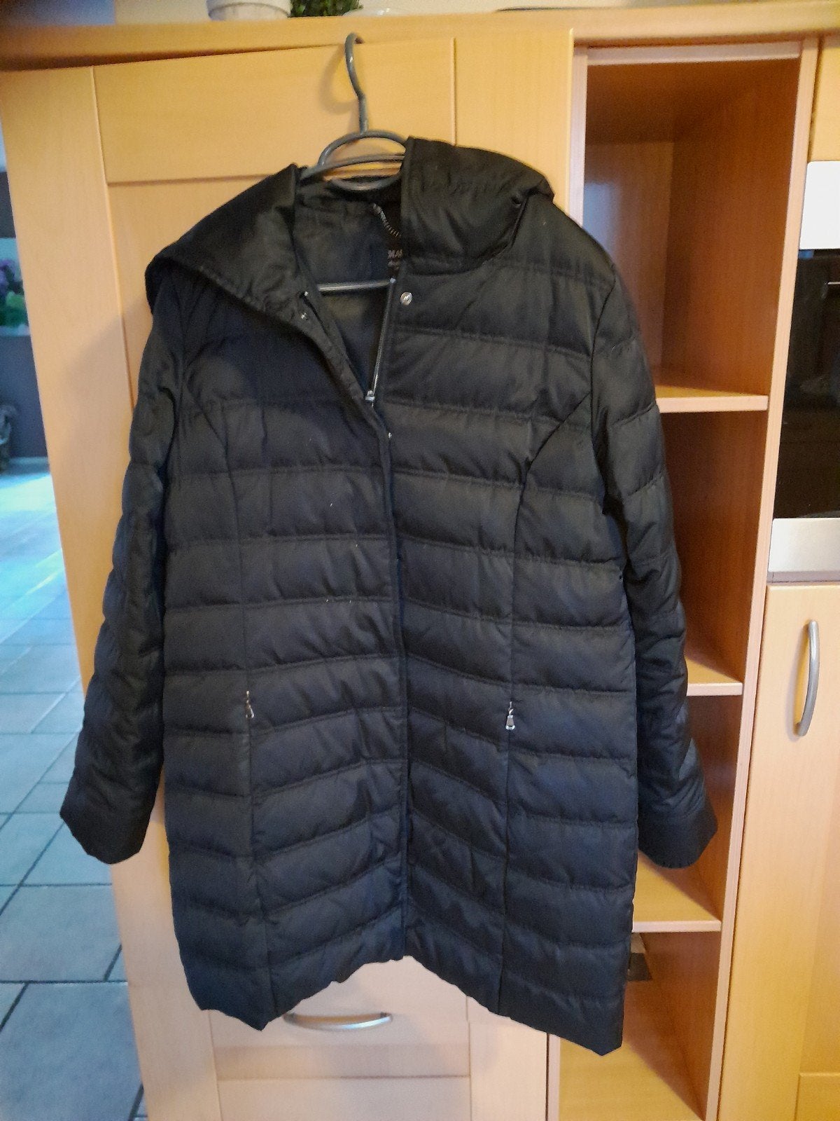 Zwarte winterjas van Maura Claudia Strater maat 42., Kleding | Dames, Jassen | Winter, Verzenden, Zwart, Maat 42/44 (L), Zo goed als nieuw
