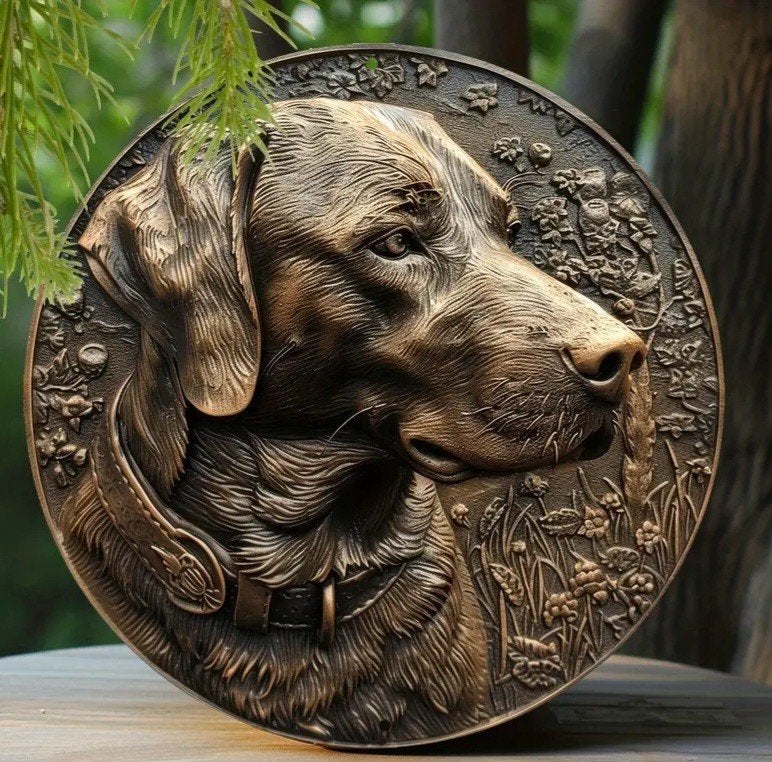 Wanddecoratie bord Labrador, Huis en Inrichting, Metaal, 20 cm, Nieuw, Ophalen of Verzenden