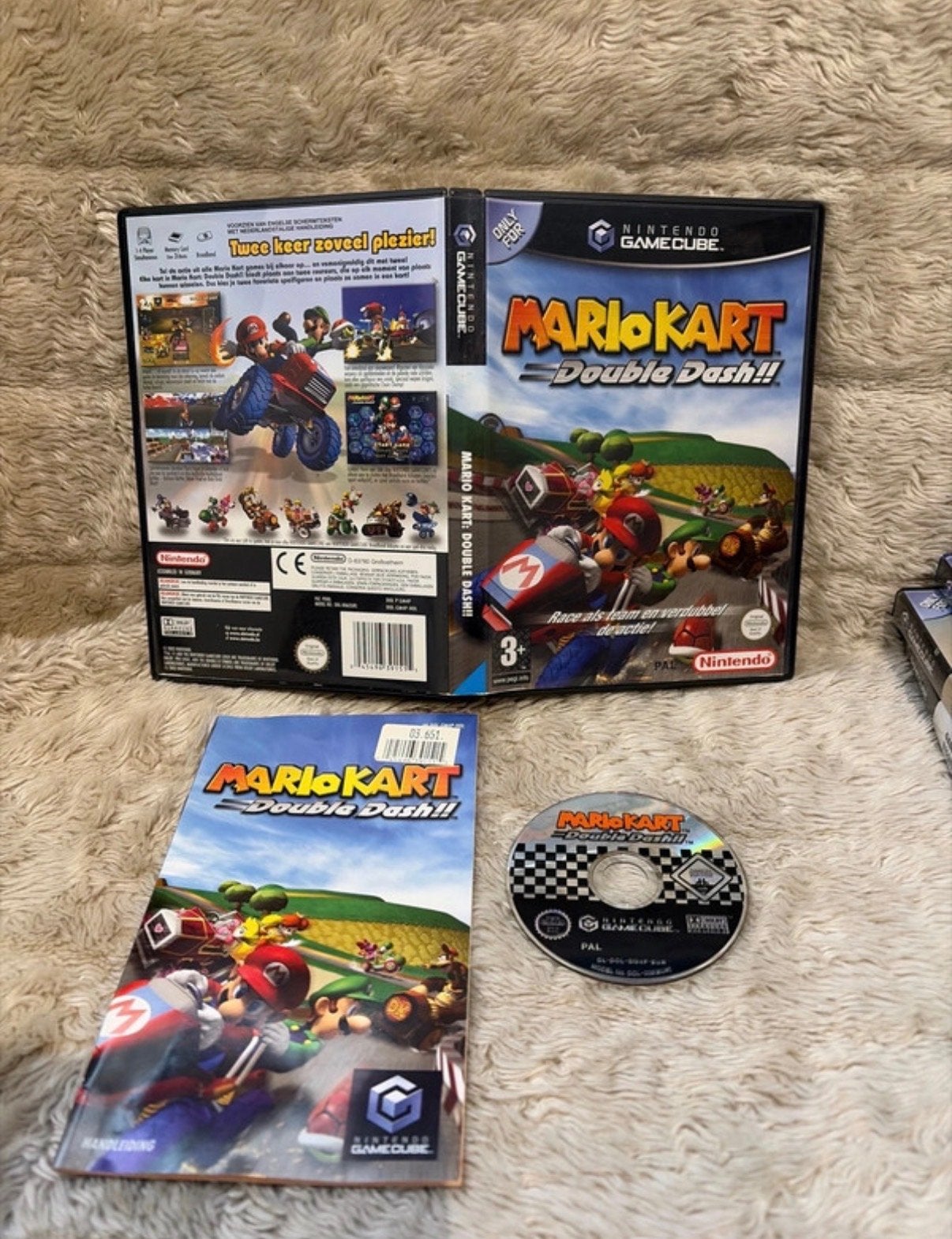 Mario Kart Double Dash!! GameCube - Als Nieuw!, Spelcomputers en Games, Games | Nintendo GameCube, Zo goed als nieuw, Racen en Vliegen