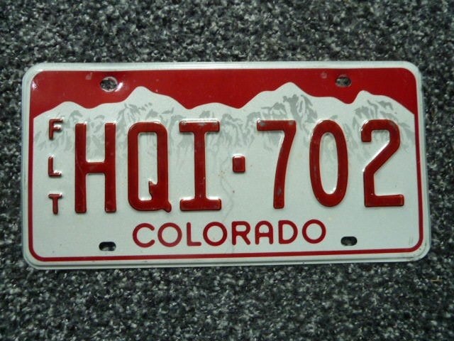 Kentekenplaat licenseplate Colorado Red Sky USA, Verzenden, Gebruikt, Auto's