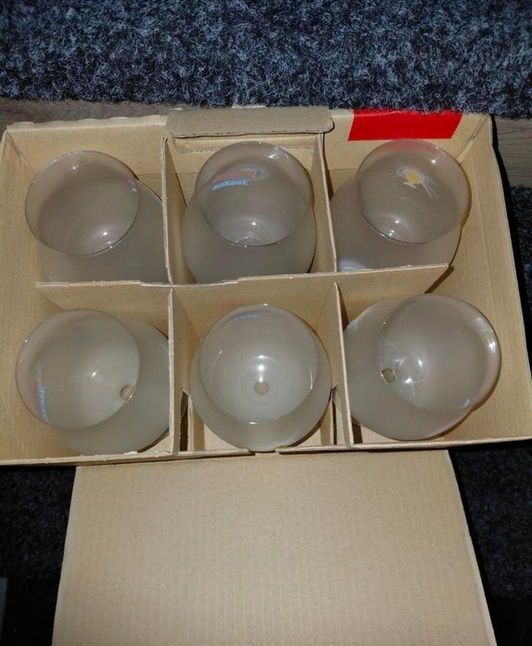 Nieuwe set van 6 gesatineerde glazen van Lipton Ice Tea, Ophalen, Nieuw, Frisdrankglas