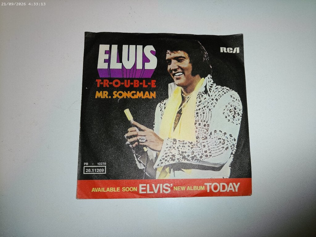Elvis Presley - Trouble / Mr. Songman, Gebruikt, Fotohoes, 7 inch, Ophalen of Verzenden