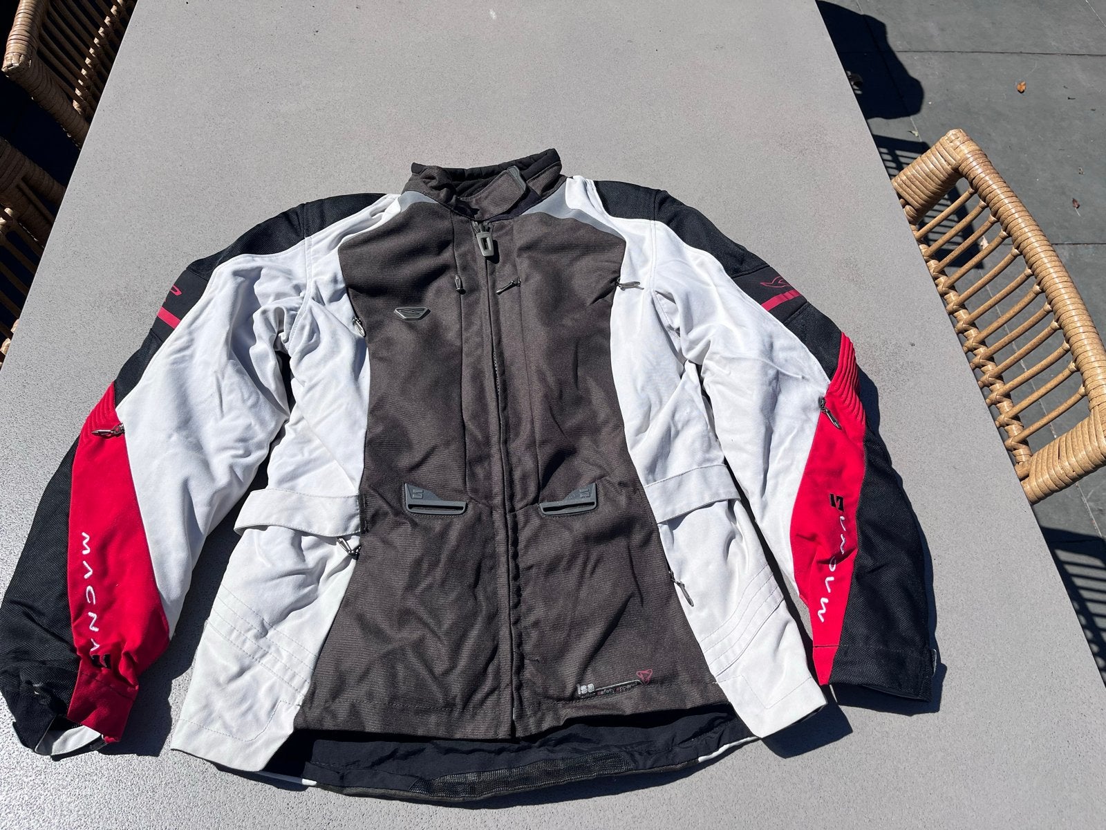 Macna motorjas textiel - Zwart, wit, rood, Ophalen, Tweedehands, Dames, Jas | textiel