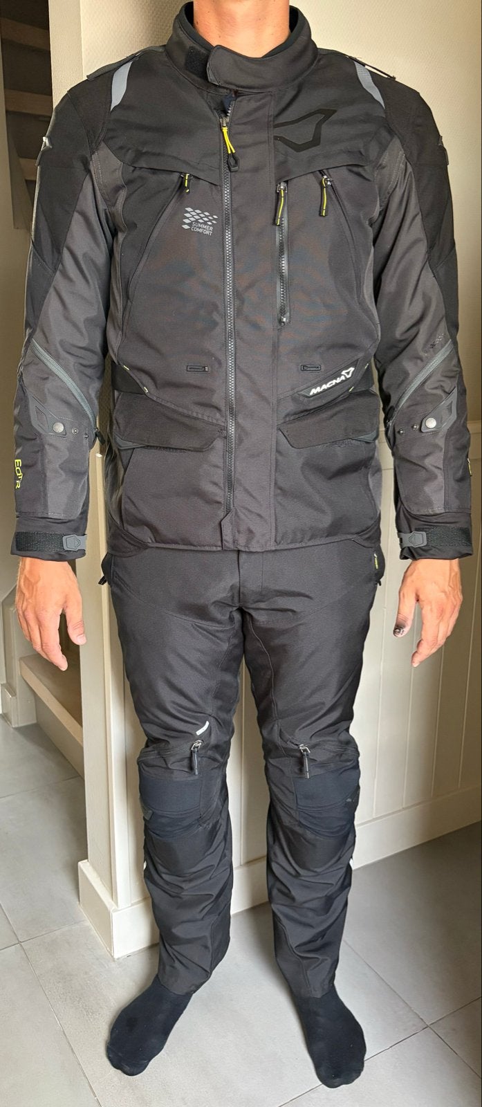4 seizoens Macna motorpak (jas en broek) maat L (Nieuw!), Ophalen, Tweedehands, Heren, Combipak