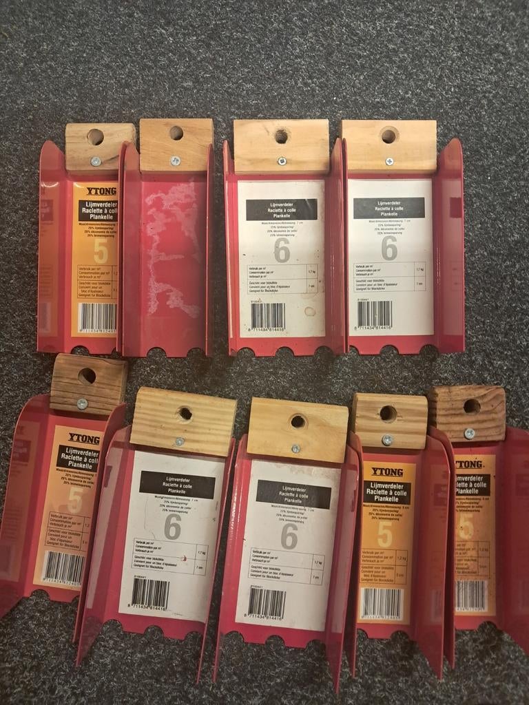 Partij ytong Lijmverdelers  Plankelle 5cm en 6cm, Doe-het-zelf en Verbouw, Gereedschap | Handgereedschap, Ophalen of Verzenden