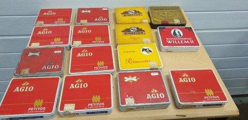 sigarenblikjes agio willem2 ritmeester havana, Ophalen of Verzenden