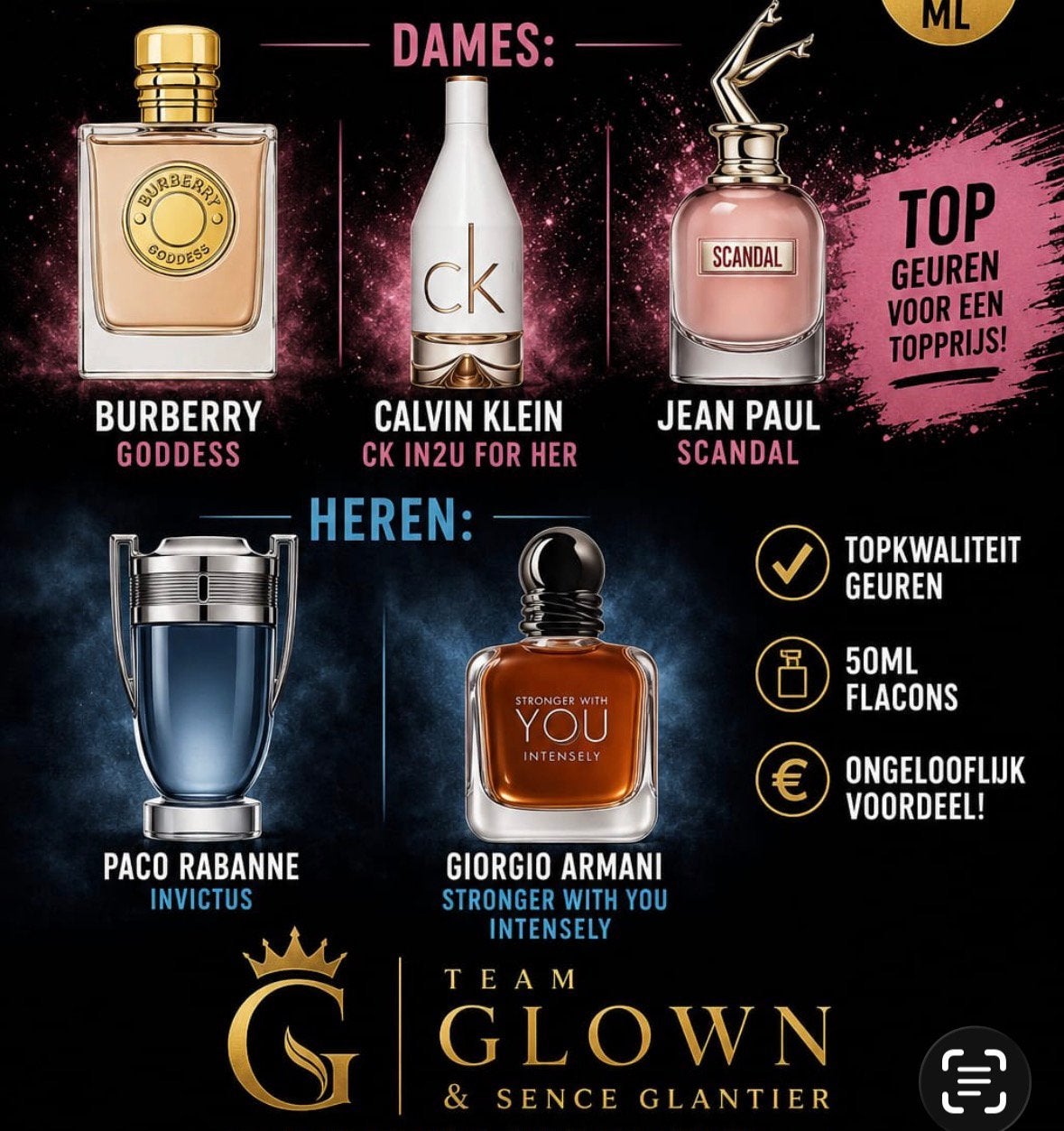 Parfum 50 ml, Sieraden, Tassen en Uiterlijk, Uiterlijk | Parfum, Ophalen of Verzenden, Nieuw