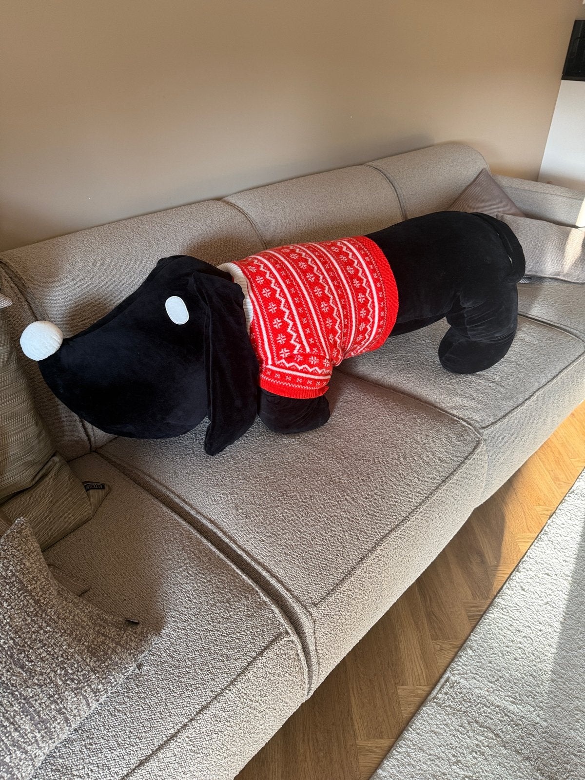 Takkie knuffel 120 cm hema - Zo goed als nieuw, Kinderen en Baby's, Speelgoed | Knuffels en Pluche, Ophalen, Zwart, Hond, Zo goed als nieuw