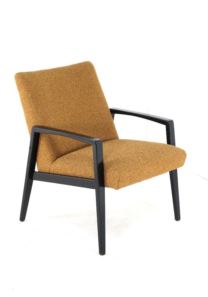 Vintage nieuw gestoffeerd fauteuil stoel gratis bezorging, -, -, Nieuw, 75 tot 100 cm