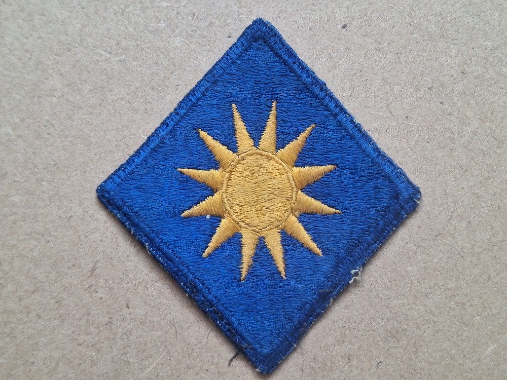 WWII US 40th Infantry Division patch, Verzenden, Amerika, Embleem of Badge