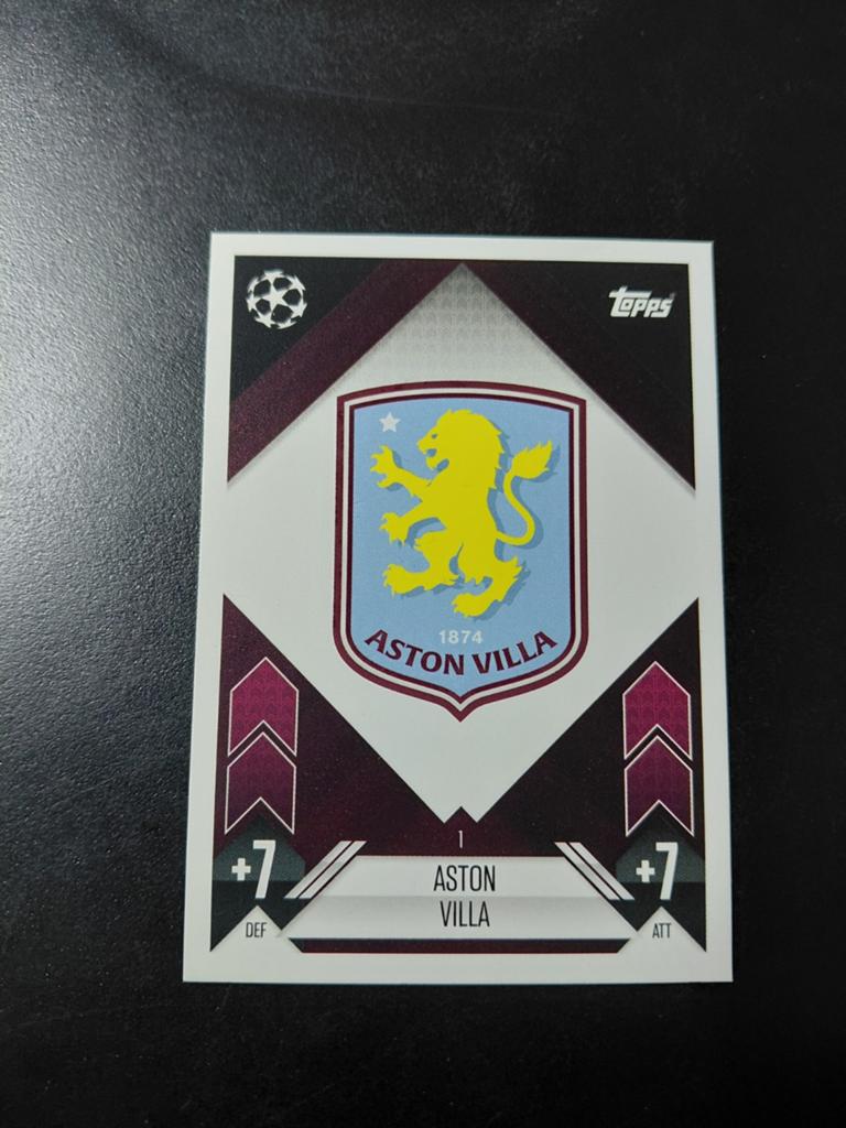 Aston villa logo/badge (topps), Ophalen of Verzenden, Nieuw, Buitenlandse clubs, Poster, Plaatje of Sticker