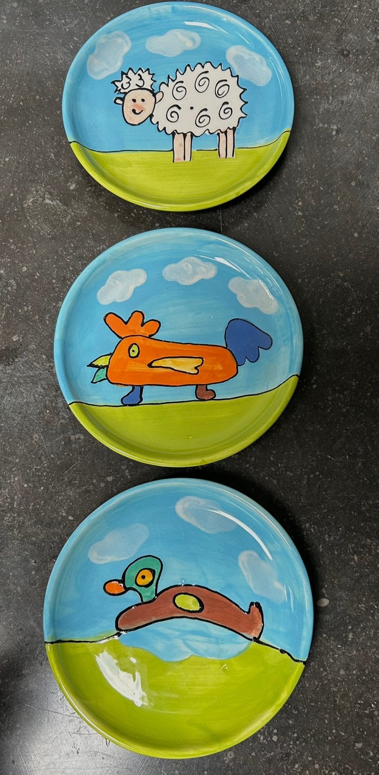 Set van 3 kleine bordjes “kado met een boodschap”, Ophalen of Verzenden