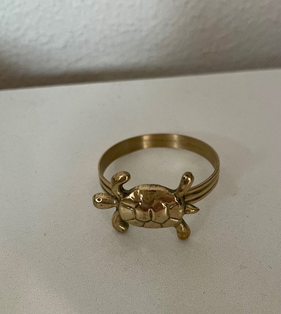 Servetring schildpad goud kleur Nieuw, Overige typen, Goud, Nieuw, Ophalen of Verzenden