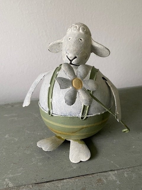 Blikken decoratie voor Pasen / Lente . Schaapje van blik., Diversen, Ophalen, Gebruikt