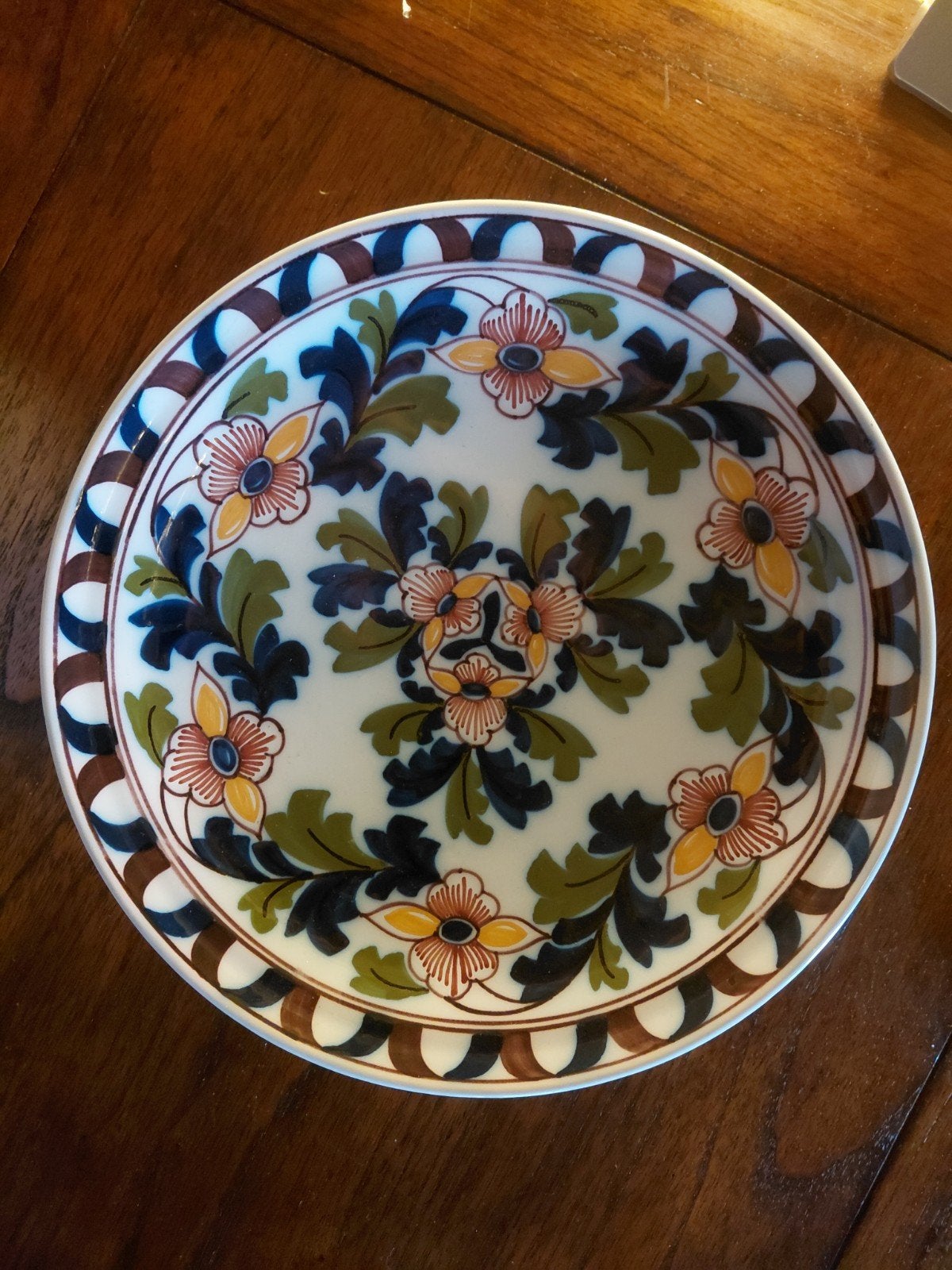 Makkum Tichelaar wandbord 30cm met bloemmotief, Ophalen of Verzenden