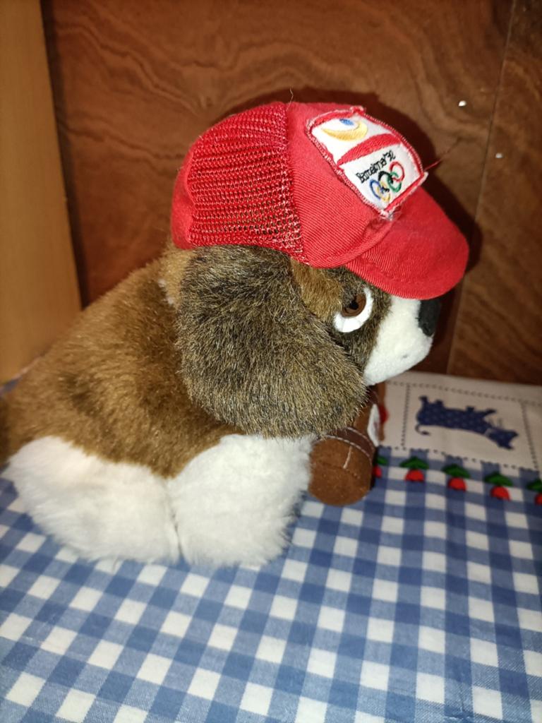 Olympische spelen Barcelona 1992 St Bernard hond knuffel, Ophalen of Verzenden, Zo goed als nieuw