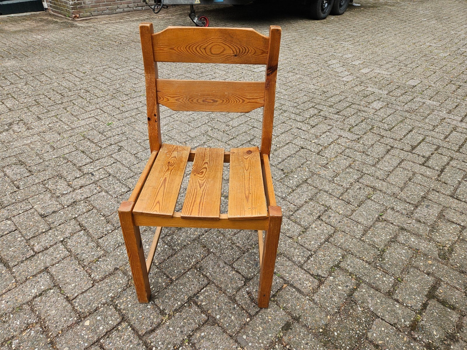 6 grenen stoelen, Huis en Inrichting, Ophalen, Gebruikt, Bruin, Vijf, Zes of meer stoelen
