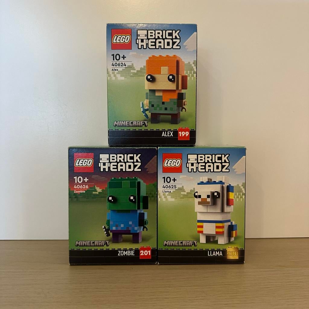 LEGO BrickHeadz Minecraft Alex, Zombie en Llama, Ophalen of Verzenden, Zo goed als nieuw