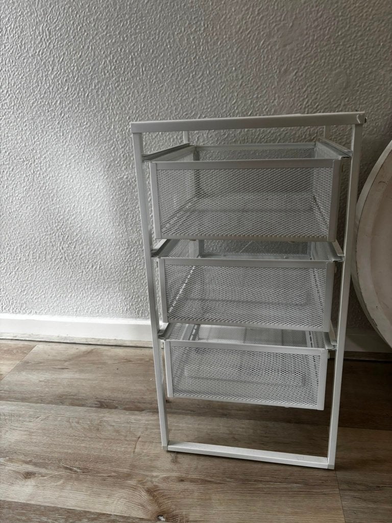 IKEA Kleine metalen ladekast te koop – €15, Ophalen, Minder dan 50 cm, Gebruikt, Overige materialen
